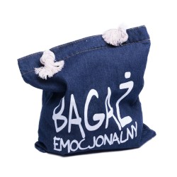 Torba jeansowa z nadrukiem BAGAŻ EMOCJONALNY / torba dżinsowa, zdjęcie 3