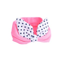 Opaska pin up GŁADKA / opaski dla niemowląt GRANATOWE KROPECZKI, zdjęcie 5