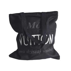 Torba płócienna z nadrukiem MÓJ VUITTON na dzisiaj wolne