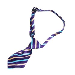 Krawat dla psa kota święta wesele fioletowy w paski obwód szyi 40cm