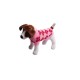Ciepły różowy sweterek z golfem dla psa na zimę