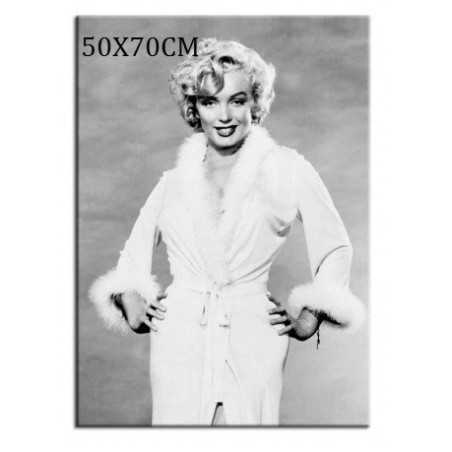Czarno biała reprodukcja obraz Marilyn Monroe w szlafroku 50x70 cm