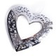 Srebrne ażurowe serce metalowe ozdoby wiszące na choinkę Walentynki