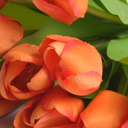 Sztuczne kwiaty tulipan tulipany pomarańczowe / sztuczne tulipany