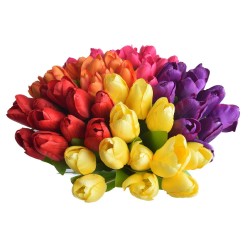 Bukiet sztucznych tulipanów czerwonych 12 szt / sztuczne tulipany, zdjęcie 4