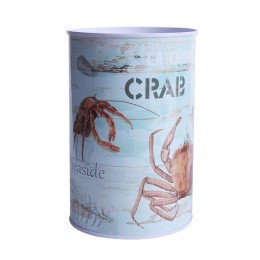 Duża skarbonka puszka metalowa dla wędkarzy dzieci CRAB krab