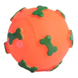 Zabawka dla psa mała piszcząca gumowa piłka w kosteczki śr. 6 cm, zdjęcie 7