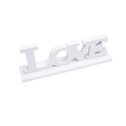 Drewniany napis LOVE 22cm x 9cm biały ślub wesele ozdoba, zdjęcie 3