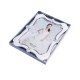 Biała prostokątna ramka na zdjęcie ślubne z perełkami  15x20 cm
