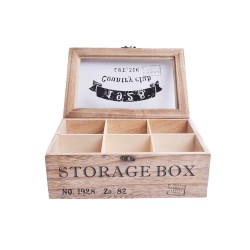 Drewniane pudełko na drobiazgi herbatę prezent STORAGE BOX