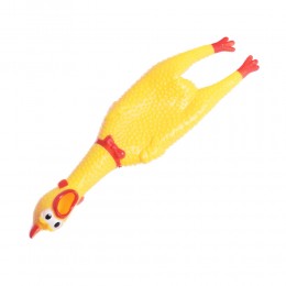 Piszcząca zabawka dla psa kura gumowy kurczak 30 cm