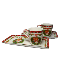 Świąteczny zestaw 2 filiżanek do espresso / komplet filiżanek 2+2, zdjęcie 4