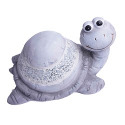Gliniana figurka żółwia z kawałkami szkła / figurka żółw szary, zdjęcie 3