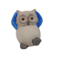niebieska figurka sowy na prezent urodzinowy / sowa symbol mądrości