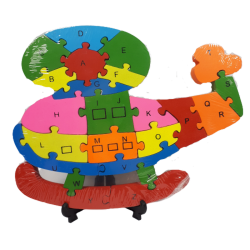 KLOCKI PUZZLE DREWNIANE literki cyferki pociąg LOKOMOTYWA