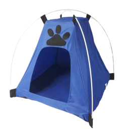 Niebieski namiot domek legowisko dla małego psa kota