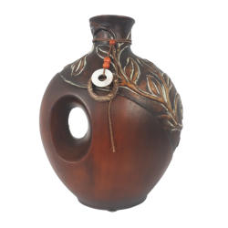 Wazon dekoracyjny ETNO w kolorze brązowym h 30 cm, zdjęcie 4