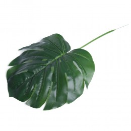 Duży sztuczny liść monstera zielony / dekoracyjne liście sztuczne