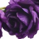 Duża fioletowa róża sztuczna gałązka z 3 kwiatami h 97 cm