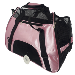 Różowa torba transportowa transporter dla psa kota DUŻA 25x50x35cm, zdjęcie 3