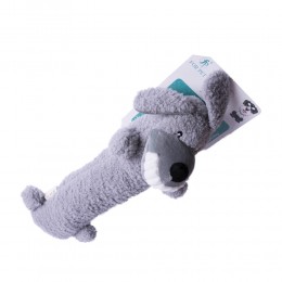 Pluszowa zabawka dla psa piszcząca maskotka szary wilk dł. 40cm