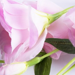 Różowa eustoma sztuczna na gałązce 80 cm / sztuczne kwiaty eustoma