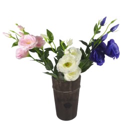 Fioletowa eustoma sztuczna na gałązce 80 cm / sztuczne kwiaty eustoma, zdjęcie 3