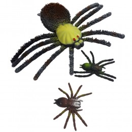 3 gumowe pająki zabawki dla dzieci / pająk sztuczny zabawka Halloween