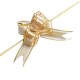 Złote wstążki ściągane w kokardy do dekoracji weselnych 10 szt