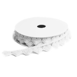 Koronka wstążka ozdobna / wstążka koronkowa SERCE SERCA 1m 1,5cm