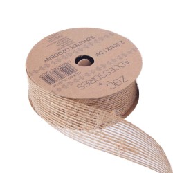 Naturalna wstążka jutowa tasiemka juta 1,5m 2,5cm tasiemka jutowa, zdjęcie 3