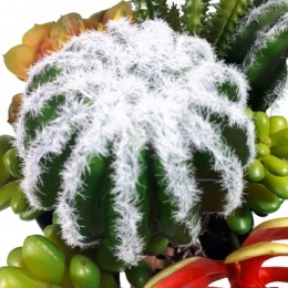 Kaktus kula 9cm na piku do kompozycji kwiatowych / sztuczny sukulent