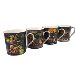 Zestaw 4 ceramicznych kubków na kawę herbatę MARTWA NATURA