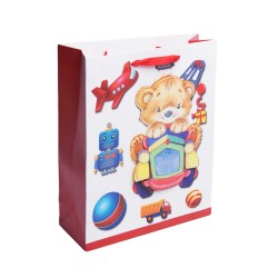 Torebka papierowa na prezent dla dzieci 3D motyw ZWIERZĄT