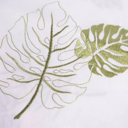 Obrus nowoczesny na stół ławę zielone liście MONSTERA 85x85cm