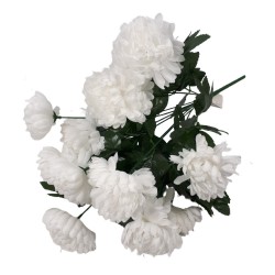 Sztuczne chryzantemy bukiet x12 / sztuczna chryzantema biała 52 cm