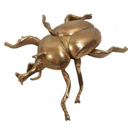 Dekoracja na ścianę figurka glamour złoty żuk chrząszcz rohatyniec