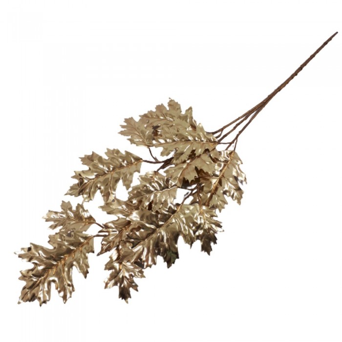 Gałązka ozdobna złote liście 70 cm / liście dekoracyjne / złoty liść