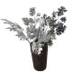 Gałązka ozdobna srebrne liście 70 cm / liście dekoracyjne