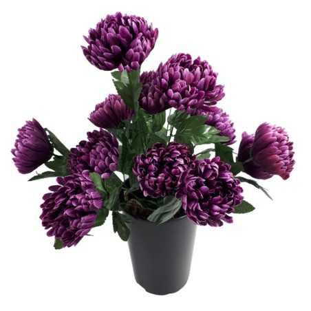 Chryzantemy sztuczne bukiet x14 / sztuczna chryzantema fioletowa 50 cm
