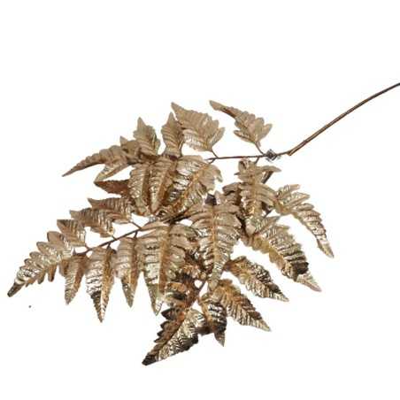 Sztuczna gałązka złoty LIŚĆ PAPROCI 70 cm / sztuczna paproć