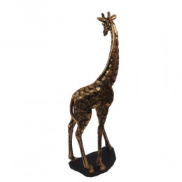 Duża figurka dekoracyjna żyrafy 46 cm / rzeźba żyrafa złota glamour