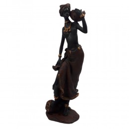 Figurka stojąca Masajka Murzynka 34cm / afrykańska rzeźba Masajki