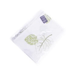 Biały bieżnik 40x160cm zielona MONSTERA FILODENDRON bieżnik na ławę, zdjęcie 3