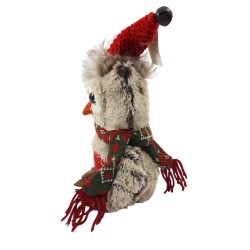 Dekoracja świąteczna pluszowa sowa sówka 26 cm maskotka prezent