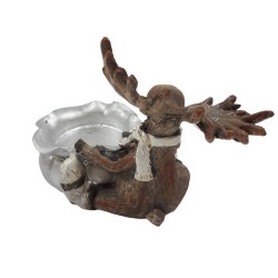 Świecznik świąteczny tealight figurka RENIFER z workiem prezentów, zdjęcie 4