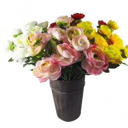 Różowy jaskier pełnik sztuczny kwiat / sztuczne kwiaty jak żywe