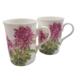Zestaw 2 kubków ceramicznych na prezent CHRYZANTEMA, zdjęcie 3