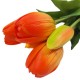 Mały bukiet sztucznych tulipanów pomarańcz / gumowe tulipany jak żywe