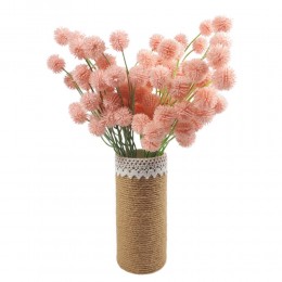Dziki różowy sztuczny czosnek w bukiecie / czosnek kwiat sztuczny